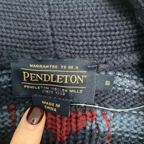 Pendleton WOMEN'S GRAPHIC SWEATER COAT - size S - Picture 4 of 7